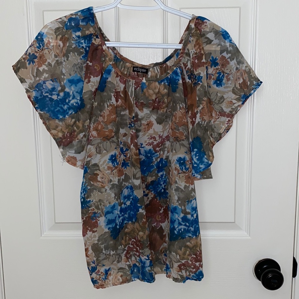Eclipse | Woman’s Floral Print Top - Size Medium